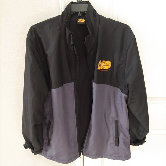 Cracker Barrel Restaurant Logo Mens jacket size 2XL black gray old country store - Picture 1 of 5